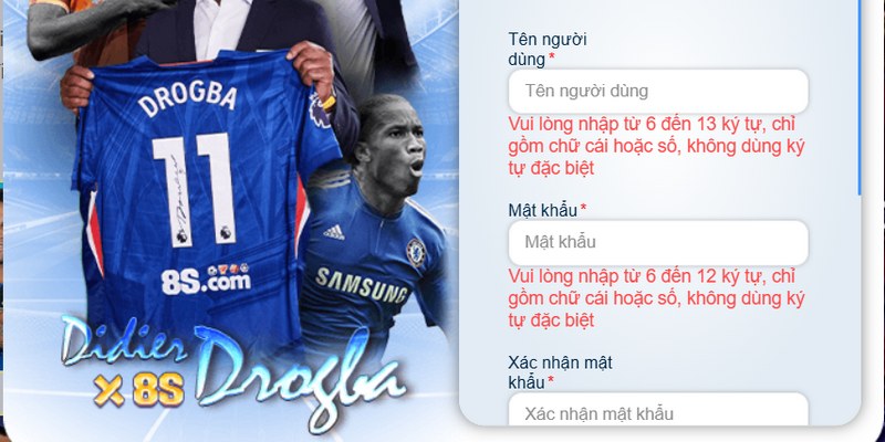 Mở tài khoản thành viên 8S uy tín rất đơn giản cho tân thủ